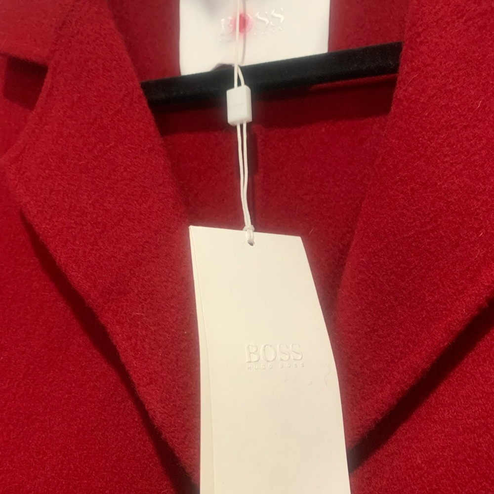 Brick Red Hugo Boss Wool Coat NWT - Picture 4 of 6